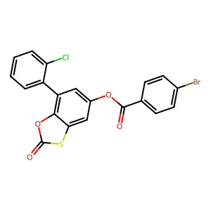 [7-(2-Chlorophenyl)-2-oxo-1,3-benzoxathiol-5-yl] 4-bromobenzoate structure