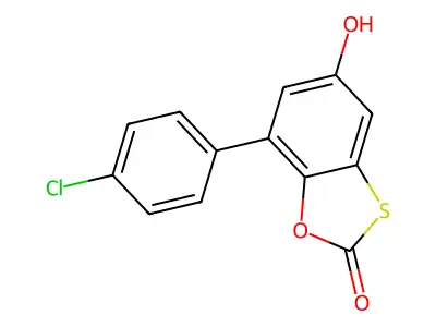 7-(4-Chloro-phenyl)-5-hydroxy-benzo[1,3]oxathiol-2-one structure