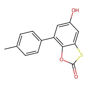 5-hydroxy-7-(4-methylphenyl)-2H-1,3-benzoxathiol-2-one structure