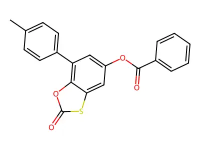 7-(4-Methylphenyl)-2-oxo-1,3-benzoxathiol-5-yl benzoate structure