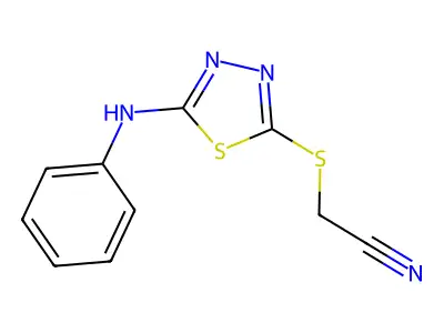 2-[(5-Anilino-1,3,4-thiadiazol-2-yl)sulfanyl]acetonitrile structure