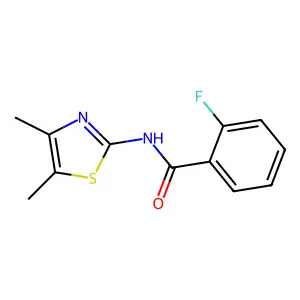 N-(4,5-dimethyl-1,3-thiazol-2-yl)-2-fluorobenzamide structure