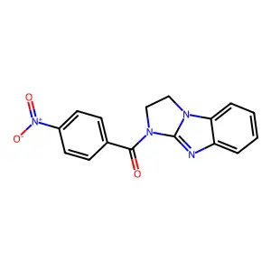 2,3-dihydro-1H-imidazo[1,2-a]benzimidazol-1-yl(4-nitrophenyl)methanone structure