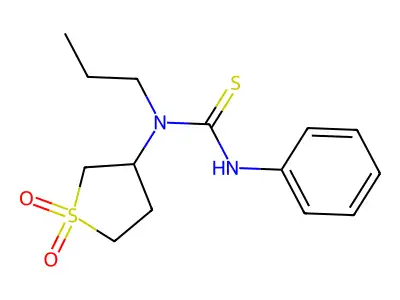 1-Hydroxy-3-{[(phenylamino)thioxomethyl]propylamino}thiolan-1-one structure