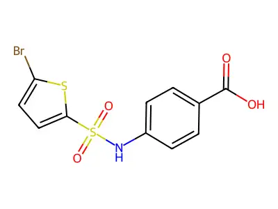 4-(5-Bromo-thiophene-2-sulfonylamino)-benzoic acid structure