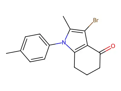 3-bromo-2-methyl-1-(4-methylphenyl)-4,5,6,7-tetrahydro-1H-indol-4-one structure