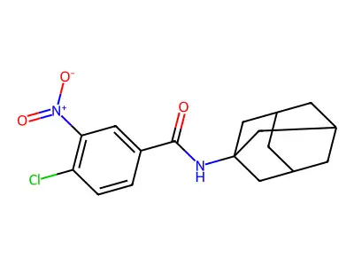 N-(1-adamantyl)-4-chloro-3-nitrobenzamide structure