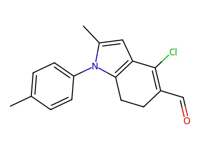4-Chloro-2-methyl-1-(4-methylphenyl)-6,7-dihydroindole-5-carbaldehyde structure