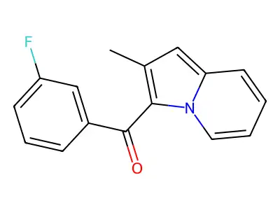 (3-Fluorophenyl)-(2-methylindolizin-3-yl)methanone structure