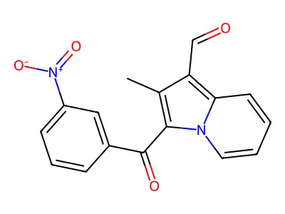 2-Methyl-3-(3-nitro-benzoyl)-indolizine-1-carbaldehyde structure