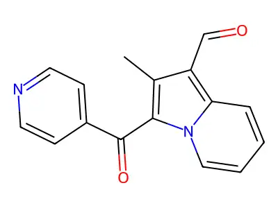 2-Methyl-3-(pyridine-4-carbonyl)-indolizine-1-carbaldehyde structure