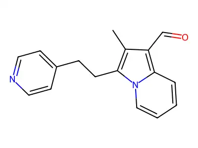 2-Methyl-3-[2-(pyridin-4-yl)ethyl]indolizine-1-carbaldehyde structure