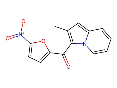 (2-Methylindolizin-3-yl)-(5-nitrofuran-2-yl)methanone structure
