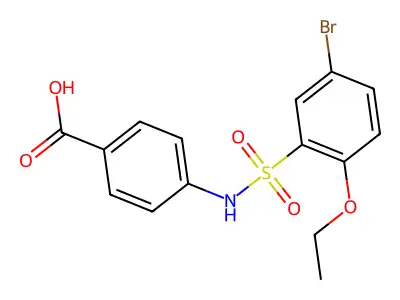 4-(5-Bromo-2-ethoxybenzenesulfonamido)benzoic acid structure