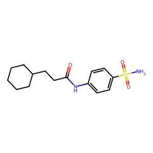 3-cyclohexyl-N-(4-sulfamoylphenyl)propanamide structure