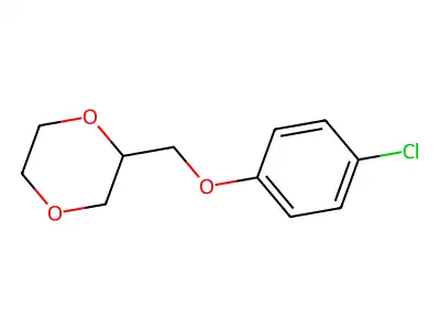 2-[(4-Chlorophenoxy)methyl]-1,4-dioxane structure