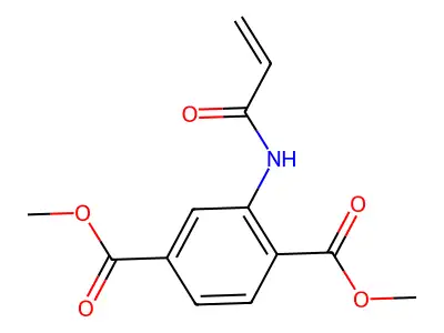Dimethyl 2-(prop-2-enoylamino)benzene-1,4-dicarboxylate structure