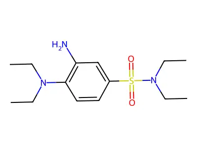 3-amino-4-(diethylamino)-N,N-diethylbenzene-1-sulfonamide structure