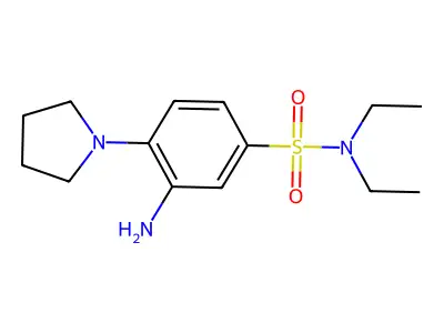 3-Amino-N,N-diethyl-4-pyrrolidin-1-yl-benzenesulfonamide structure