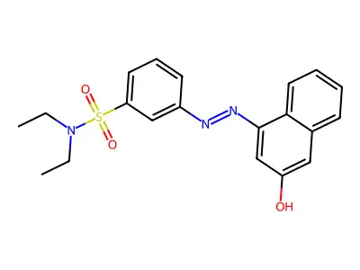 (E)-N,N-diethyl-3-((3-hydroxynaphthalen-1-yl)diazenyl)benzenesulfonamide structure