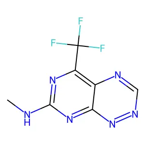N-Methyl-5-(trifluoromethyl)pyrimido[5,4-E][1,2,4]triazin-7-amine structure