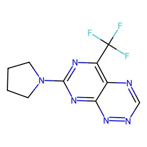 Pyrimido[5,4-e]-as-triazine, 7-(1-pyrrolidinyl)-5-(trifluoromethyl)- structure