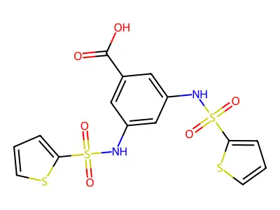 3,5-Bis(thiophene-2-sulfonamido)benzoic acid structure