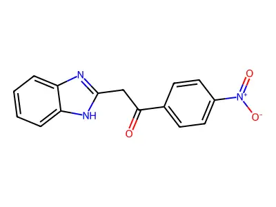 2-(1H-1,3-benzodiazol-2-yl)-1-(4-nitrophenyl)ethan-1-one structure