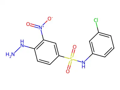N-(3-chlorophenyl)-4-hydrazinyl-3-nitrobenzene-1-sulfonamide structure