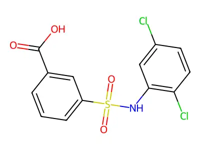 3-[(2,5-dichlorophenyl)sulfamoyl]benzoic Acid structure