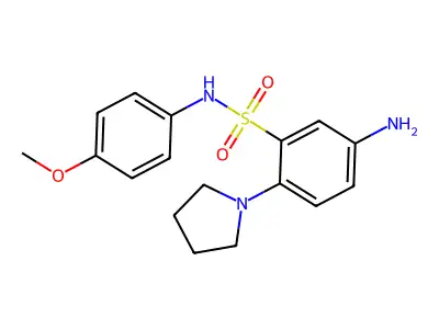 5-Amino-N-(4-methoxy-phenyl)-2-pyrrolidin-1-yl-benzenesulfonamide structure