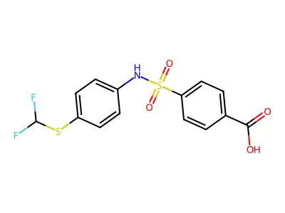 4-[[4-(difluoromethylsulfanyl)phenyl]sulfamoyl]benzoic Acid structure