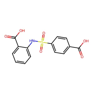 2-{[(4-Carboxyphenyl)sulfonyl]amino}benzoic acid structure
