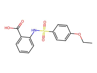 2-{[(4-Ethoxyphenyl)sulfonyl]amino}benzoic acid structure