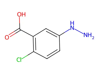 2-Chloro-5-hydrazinylbenzoic acid structure