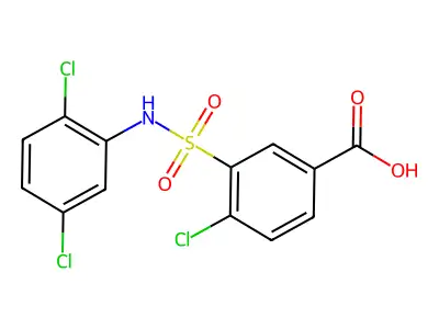 4-chloro-3-[(2,5-dichlorophenyl)sulfamoyl]benzoic Acid structure