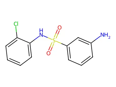 3-amino-N-(2-chlorophenyl)benzene-1-sulfonamide structure