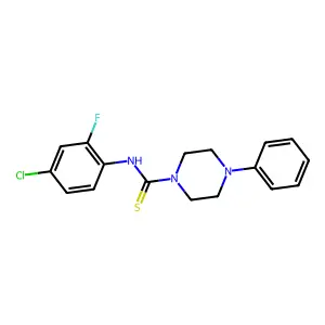 N-(4-chloro-2-fluorophenyl)-4-phenylpiperazine-1-carbothioamide structure