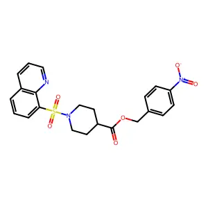 4-Nitrobenzyl 1-(quinolin-8-ylsulfonyl)piperidine-4-carboxylate structure