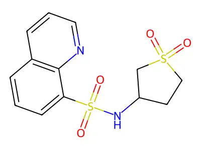 N-(1,1-dioxothiolan-3-yl)quinoline-8-sulfonamide structure