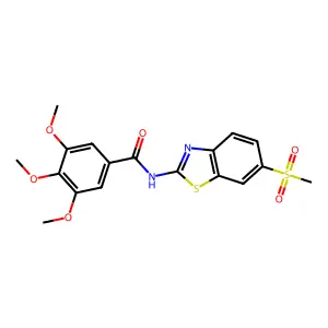3,4,5-trimethoxy-N-(6-(methylsulfonyl)benzo[d]thiazol-2-yl)benzamide structure