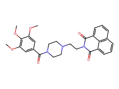 2-(2-(4-(3,4,5-trimethoxybenzoyl)piperazin-1-yl)ethyl)-1H-benzo[de]isoquinoline-1,3(2H)-dione structure