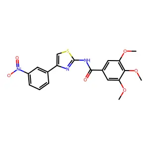 3,4,5-trimethoxy-N-[4-(3-nitrophenyl)-1,3-thiazol-2-yl]benzamide structure