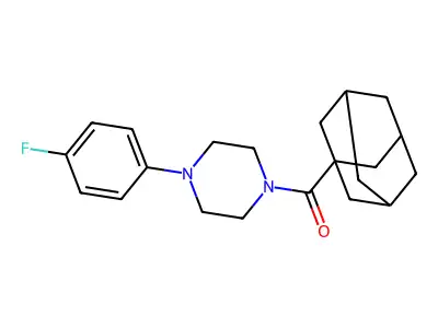 Adamantanyl 4-(4-fluorophenyl)piperazinyl ketone structure