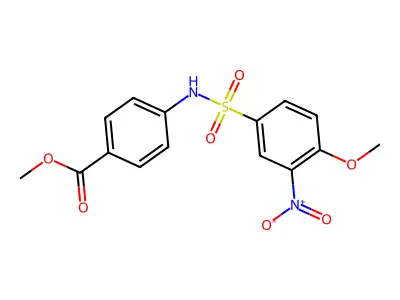 Methyl 4-[(4-methoxy-3-nitrophenyl)sulfonylamino]benzoate structure
