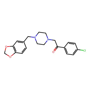 2-[4-(1,3-Benzodioxol-5-ylmethyl)piperazin-1-yl]-1-(4-chlorophenyl)ethanone structure