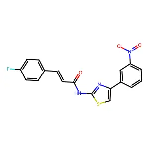 (E)-3-(4-fluorophenyl)-N-(4-(3-nitrophenyl)thiazol-2-yl)acrylamide structure