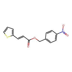 4-nitrobenzyl (2E)-3-(thiophen-2-yl)prop-2-enoate structure
