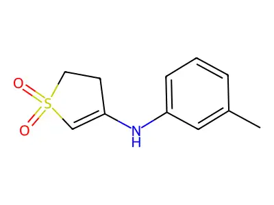 N-(3-methylphenyl)-1,1-dioxo-2,3-dihydrothiophen-4-amine structure