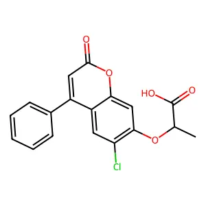 2-[(6-Chloro-2-oxo-4-phenyl-2H-chromen-7-yl)oxy]propanoic acid structure